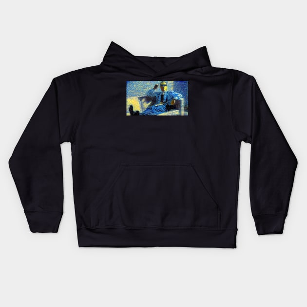 American Psycho Starry Night Kids Hoodie by Starry Night